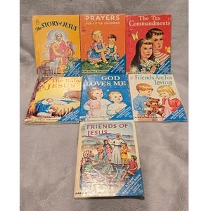 Vintage Rand McNally Religious Books Lot Childrens Books‎ Story of Jesus